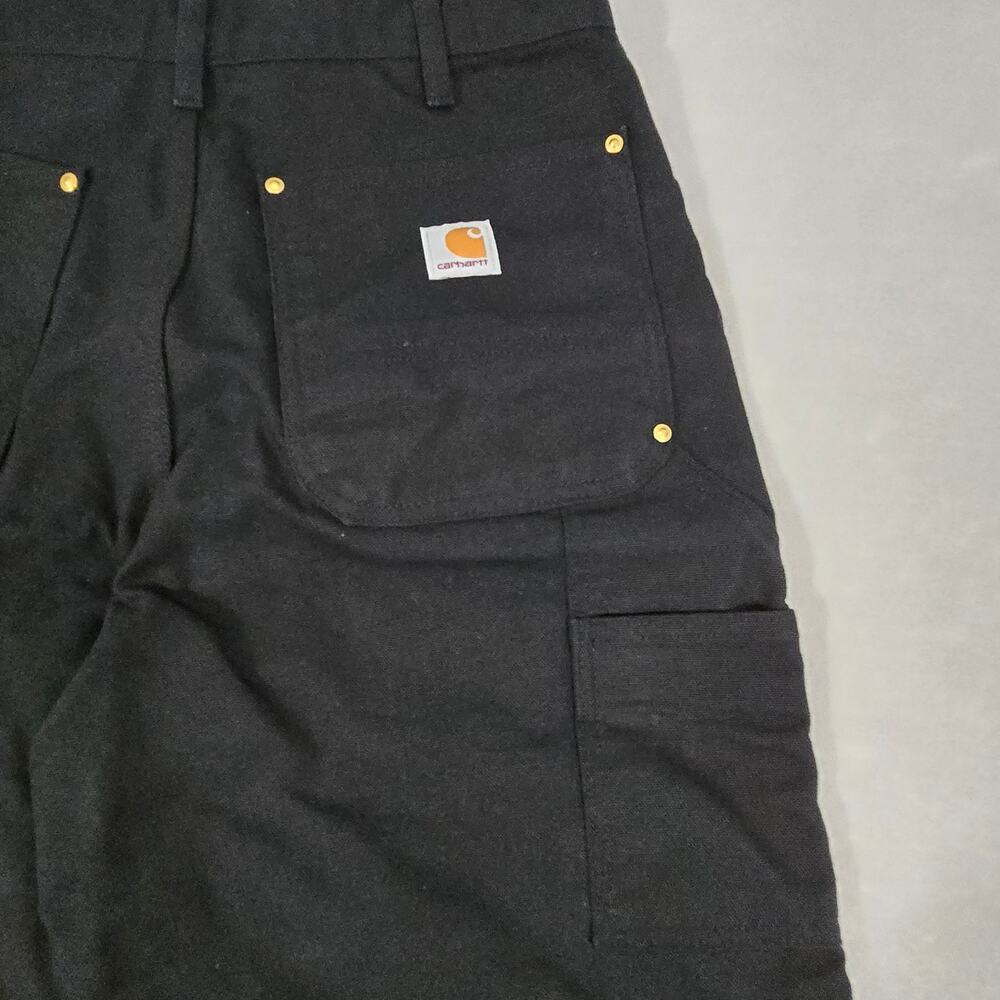 VTG Carhartt Black Double Knee Carpenter Pants Original Loose Fit USA 33x32 NEW - Picture 9 of 15